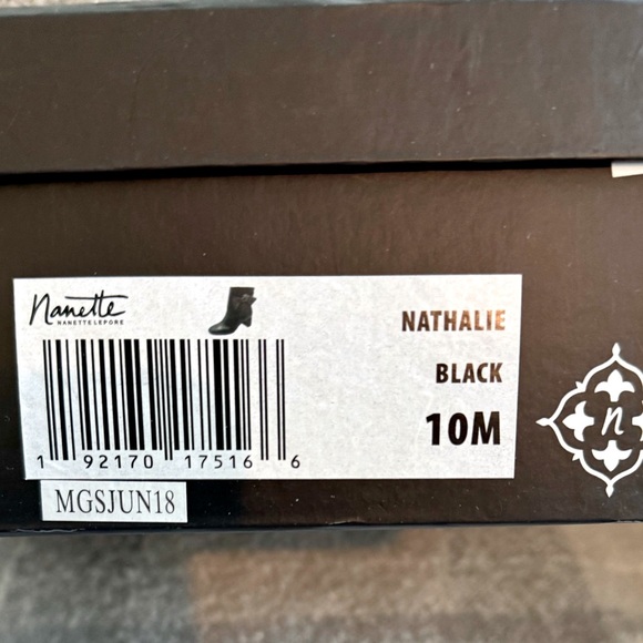 Nanette Lepore Black Ankle Boots with Studded Bow Detail Size 10 New in Box - Picture 13 of 13